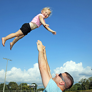 dad with little girl